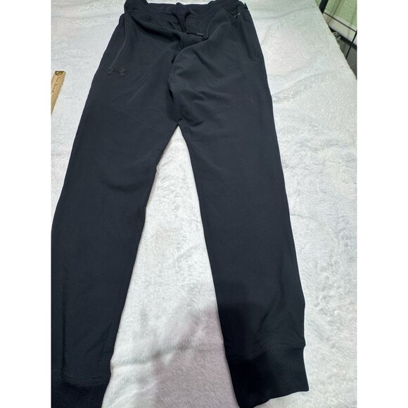Mens Black Loose Fit Track Pants Size M Heat Gear Under Armour NWOT - Picture 1 of 12